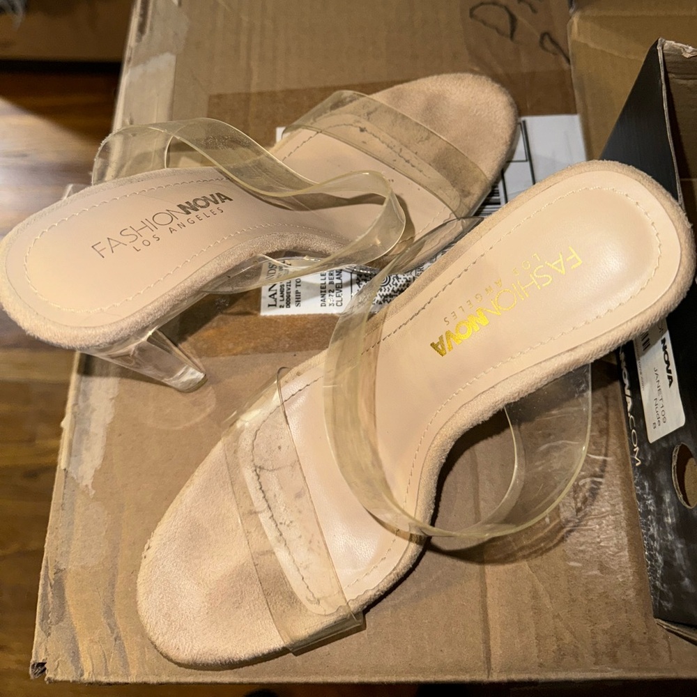 Clear fashion nova heels